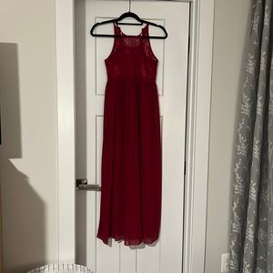 Lace chiffon bridesmaid flower girl gown